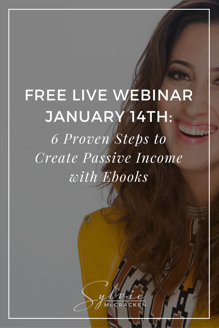 Free Live Webinar January 14th: 6 Proven Steps to Creative Passive Income with Ebooks